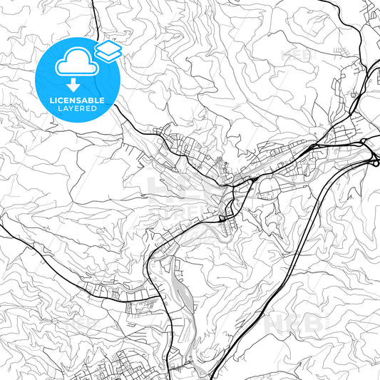 Layered PDF map of Kapfenberg, Styria, Austria
