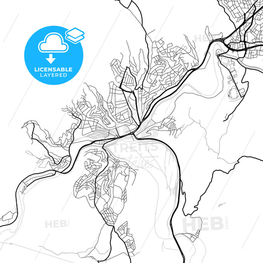 Layered PDF map of Karabük, Karabük, Turkey