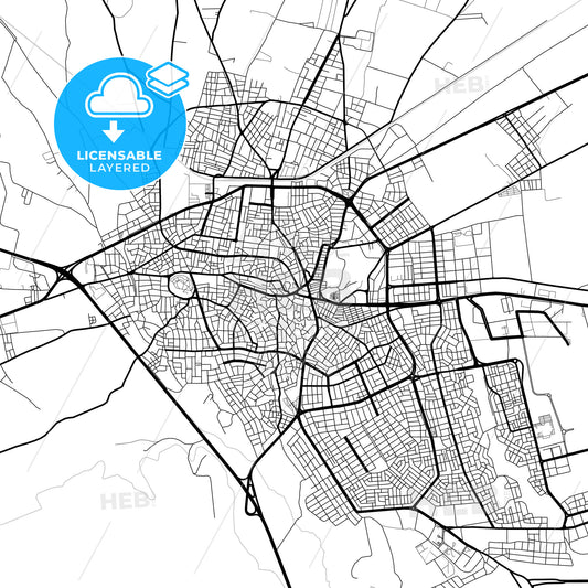 Layered PDF map of Karaman, Karaman, Turkey