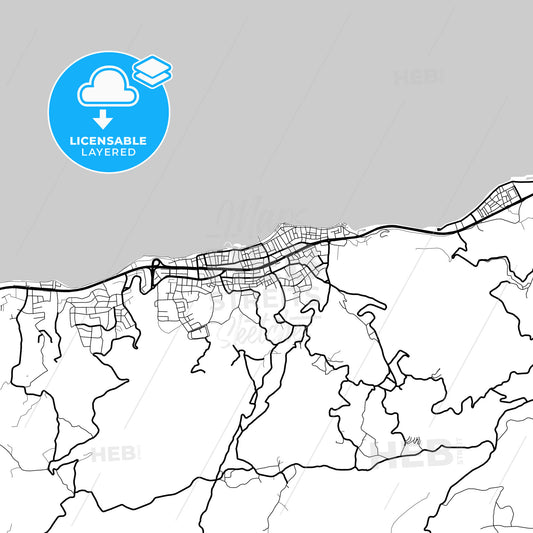Layered PDF map of Karamürsel, Kocaeli, Turkey