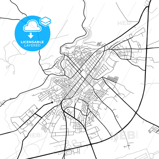 Layered PDF map of Kars, Kars, Turkey