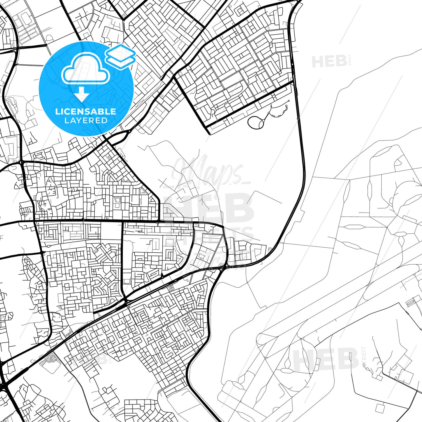 Layered PDF map of Khamis Mushayt, Saudi Arabia