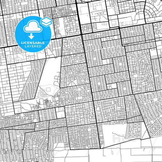 Layered PDF map of Khartoum, Sudan