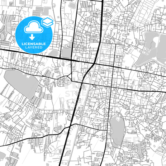Layered PDF map of Khon Kaen, Khon Kaen, Thailand