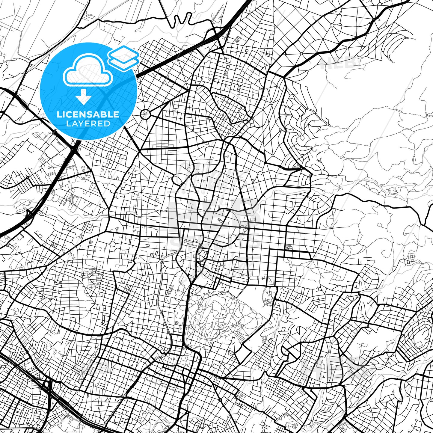 Layered PDF map of Kifissia, Attica, Greece