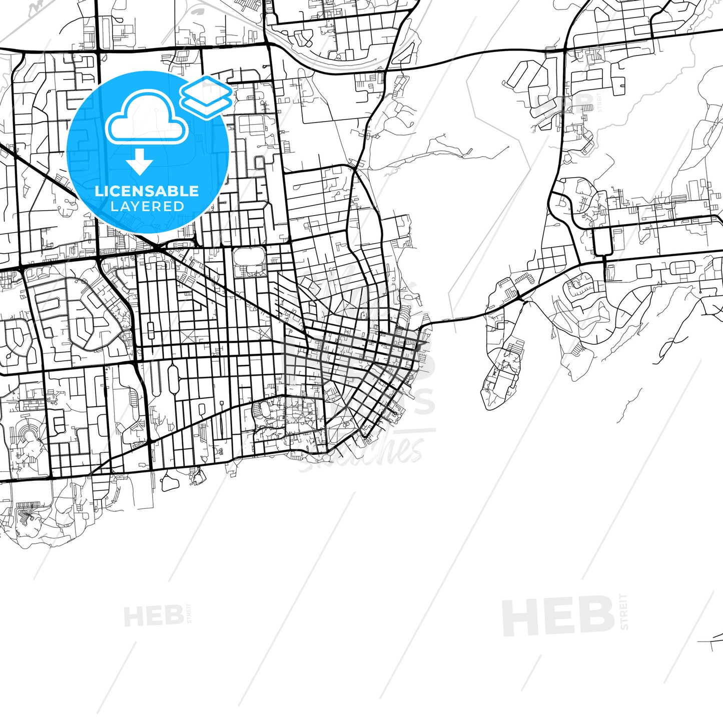 Layered PDF map of Kingston, Ontario, Canada