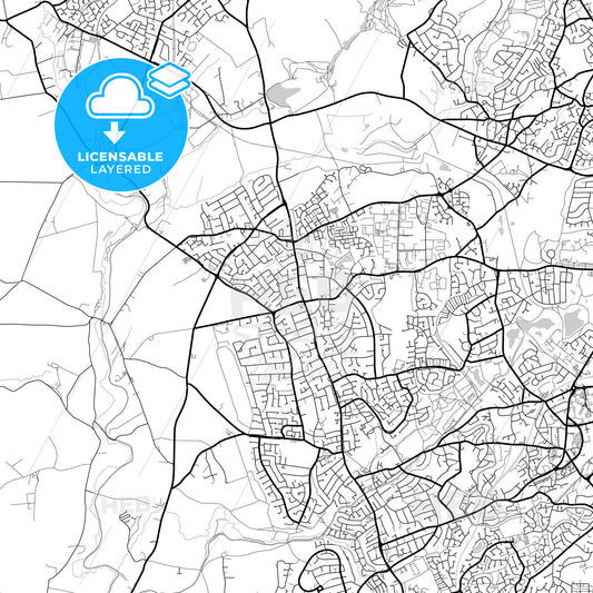 Layered PDF map of Kingswinford, West Midlands, England