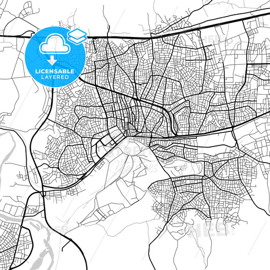 Layered PDF map of Kırıkkale, Kırıkkale, Turkey