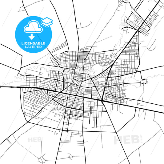 Layered PDF map of Kızıltepe, Mardin, Turkey