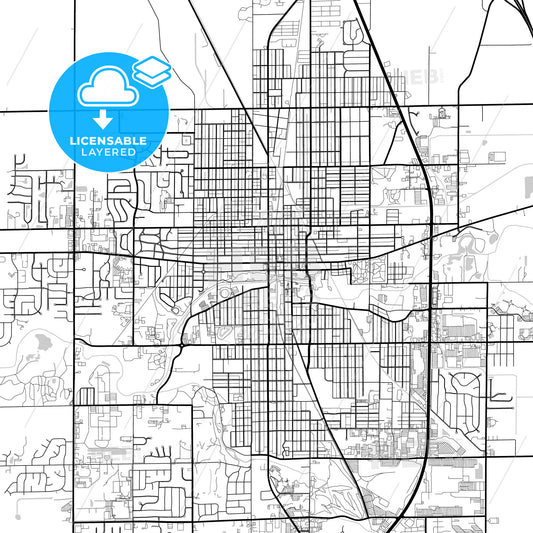 Layered PDF map of Kokomo, Indiana, United States