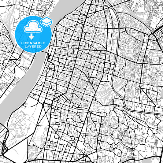 Layered PDF map of Kolkata, West Bengal, India