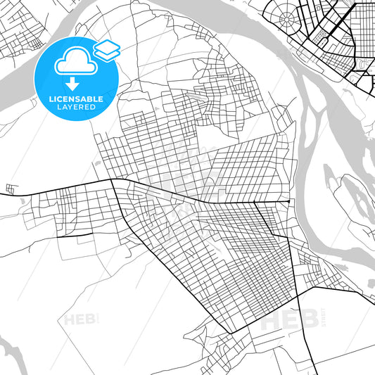 Layered PDF map of Kousseri, Cameroon