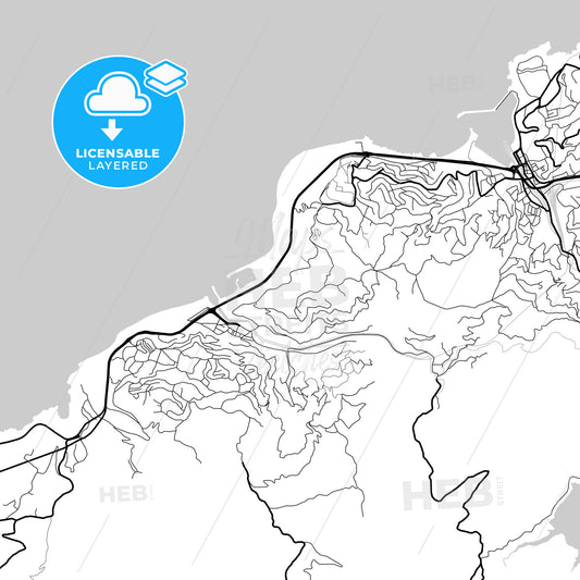Layered PDF map of Kozlu, Zonguldak, Turkey