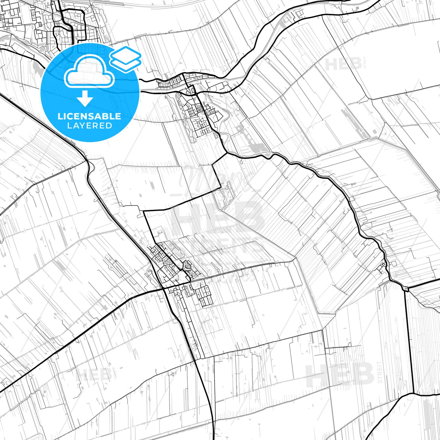 Layered PDF map of Krimpenerwaard, South Holland, Netherlands