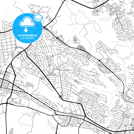 Layered PDF map of Krugersdorp, South Africa