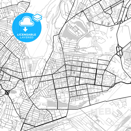 Layered PDF map of Kryvyi Rih, Dnipropetrovsk Oblast, Ukraine