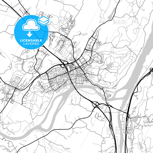 Layered PDF map of Kungälv, Sweden