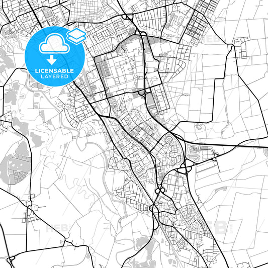 Layered PDF map of Laatzen, Lower Saxony, Germany