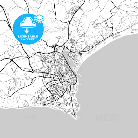 Layered PDF map of Lagos, Faro, Portugal