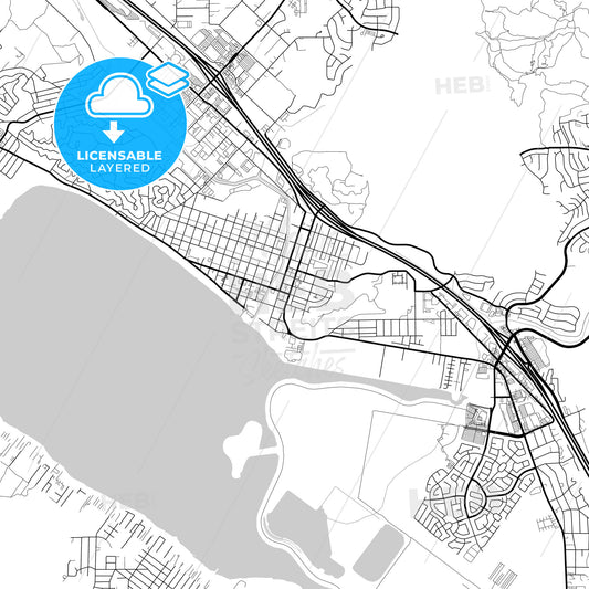 Layered PDF map of Lake Elsinore, California, United States