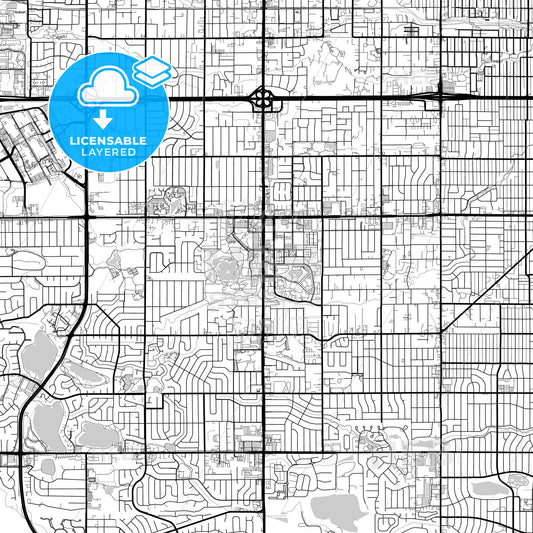 Layered PDF map of Lakewood, Colorado, United States