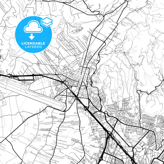 Layered PDF map of La Laguna, Santa Cruz de Tenerife, Spain