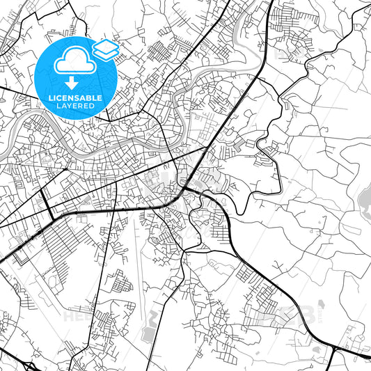 Layered PDF map of Lampang, Lampang, Thailand