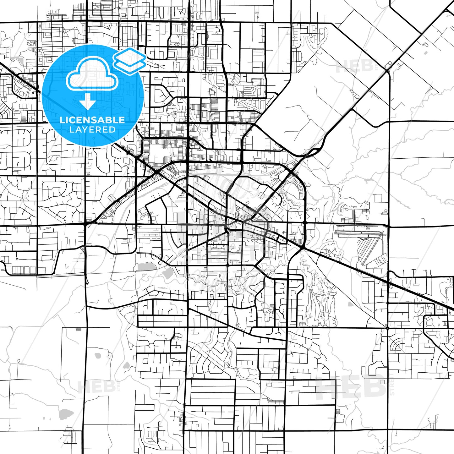 Layered PDF map of Langley, British Columbia, Canada