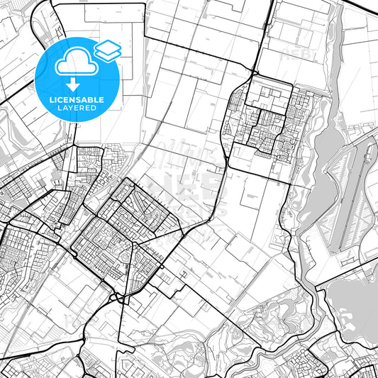 Layered PDF map of Lansingerland, South Holland, Netherlands