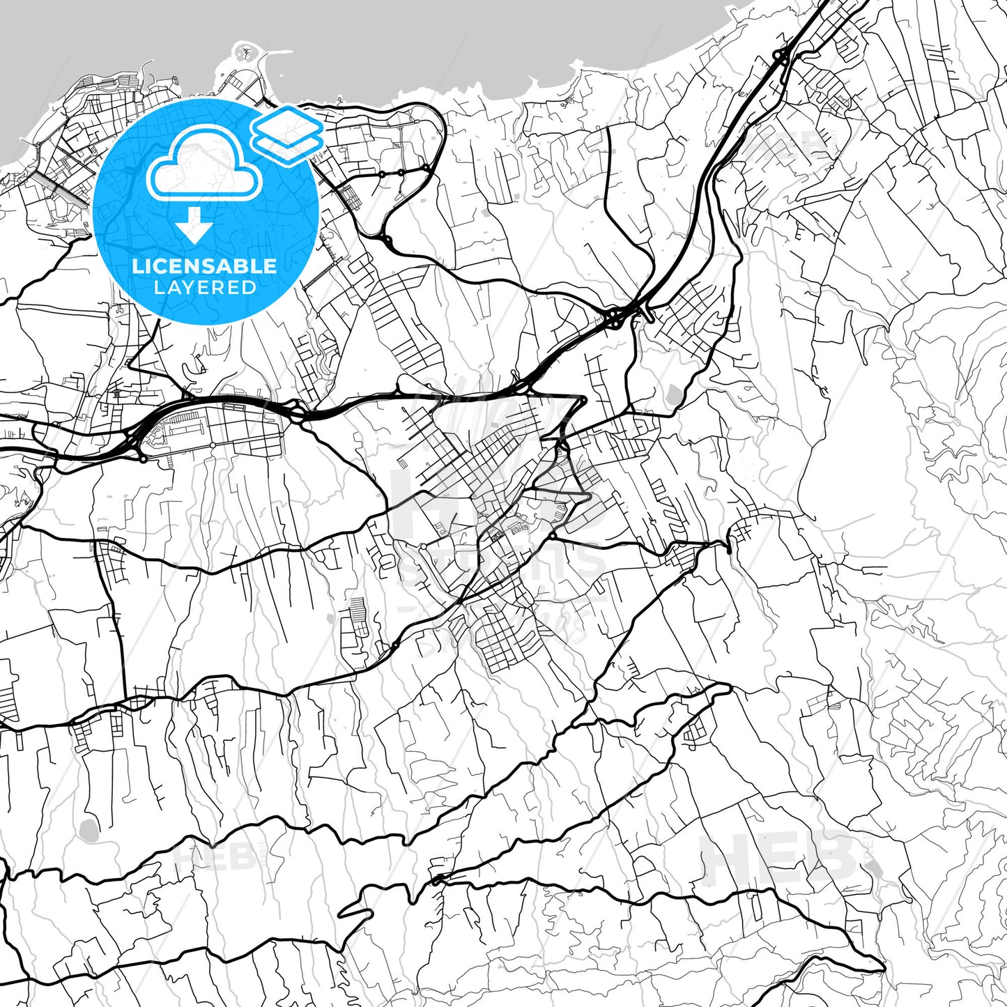 Layered PDF map of La Orotava, Santa Cruz de Tenerife, Spain
