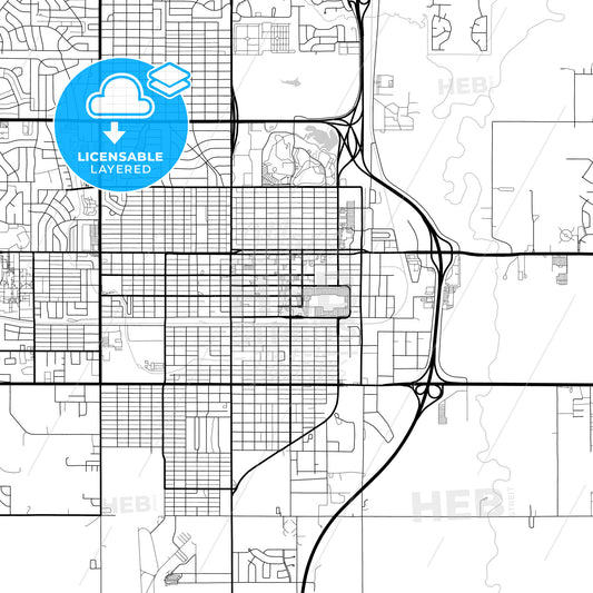 Layered PDF map of Lawton, Oklahoma, United States