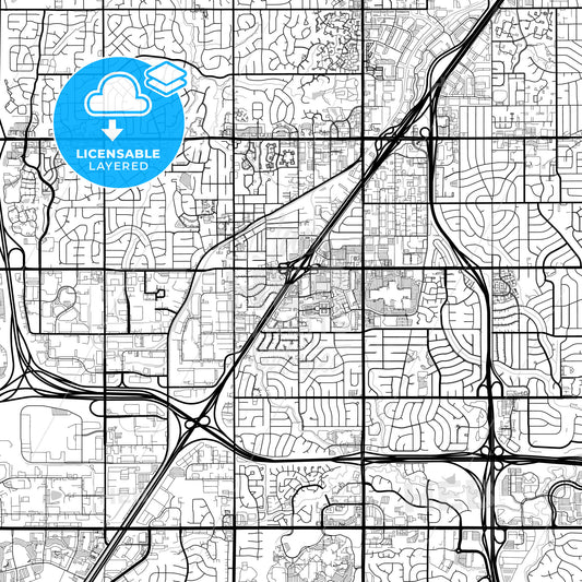 Layered PDF map of Lenexa, Kansas, United States