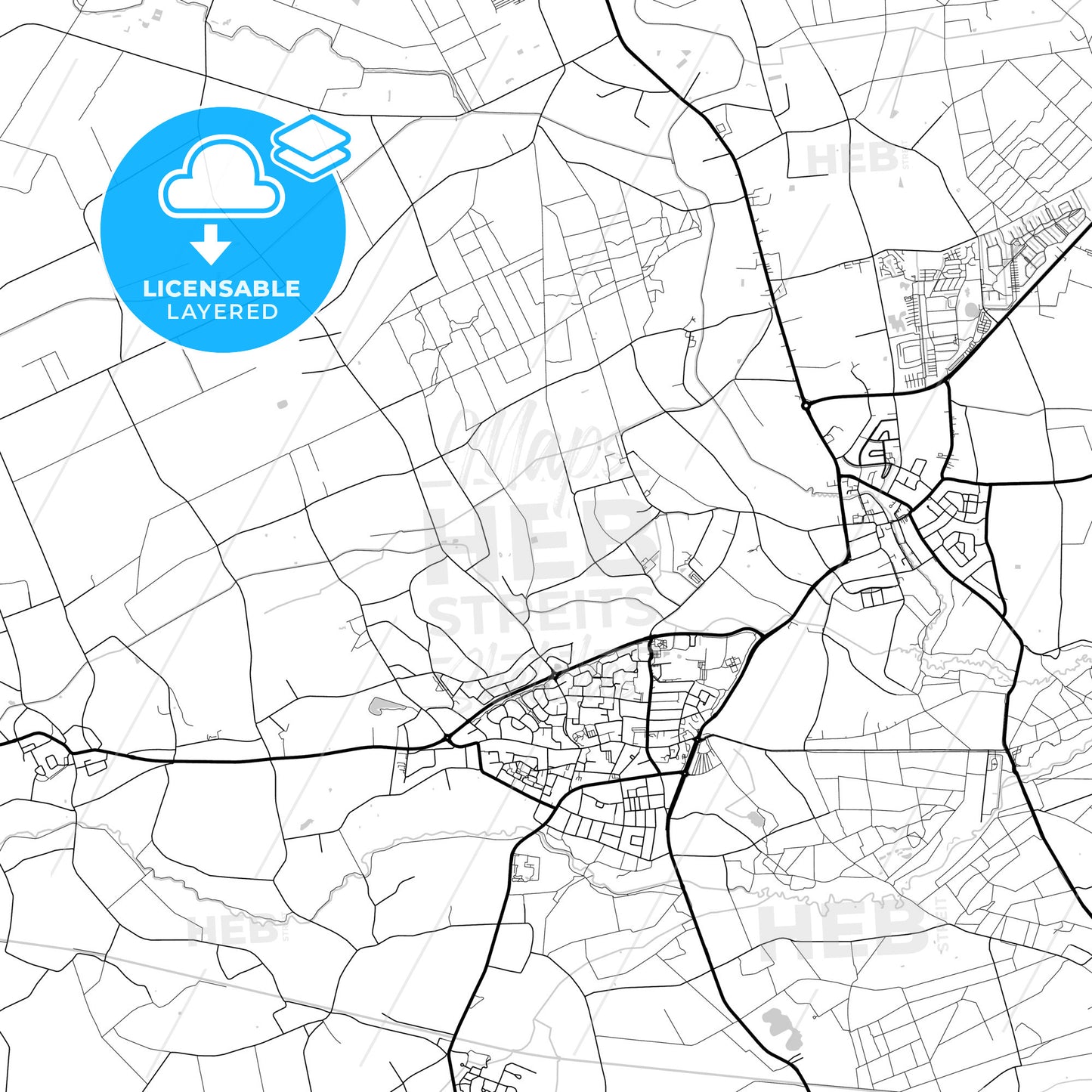 Layered PDF map of Leudal, Limburg, Netherlands