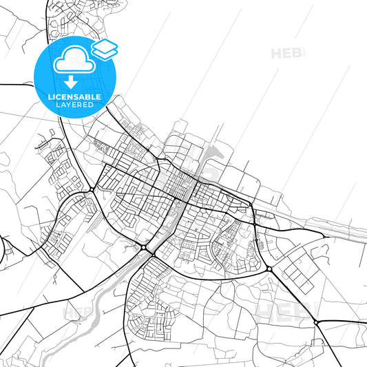 Layered PDF map of Lidköping, Sweden