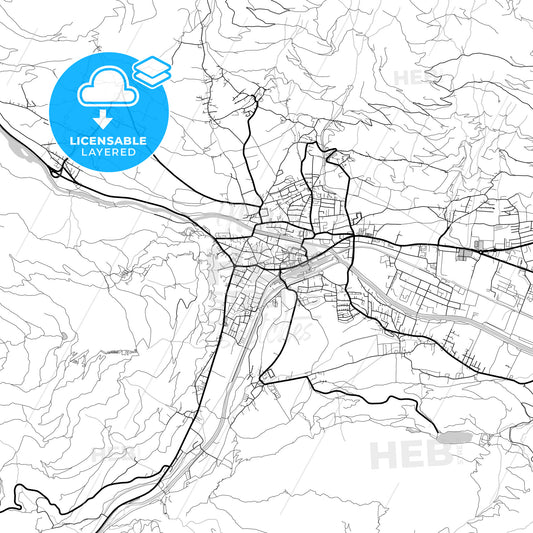 Layered PDF map of Lienz, Tyrol, Austria