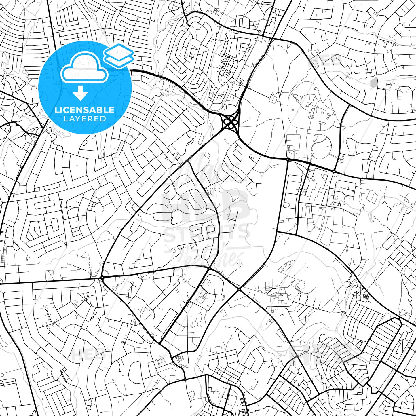 Layered PDF map of Lilongwe, Malawi