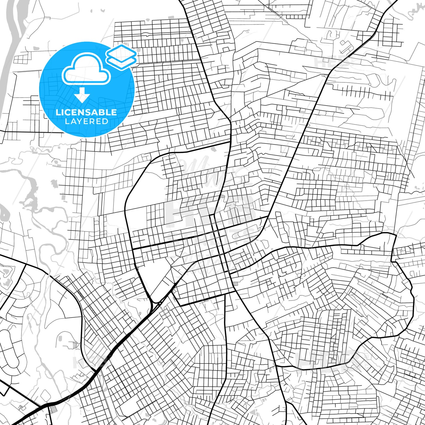 Layered PDF map of Limpio, Paraguay