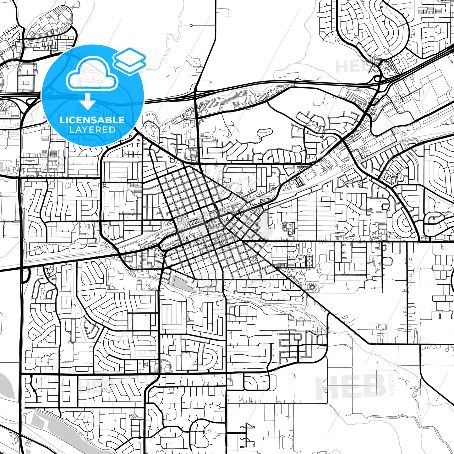 Layered PDF map of Livermore, California, United States