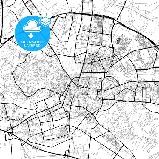 Layered PDF map of Ljubljana, Slovenia
