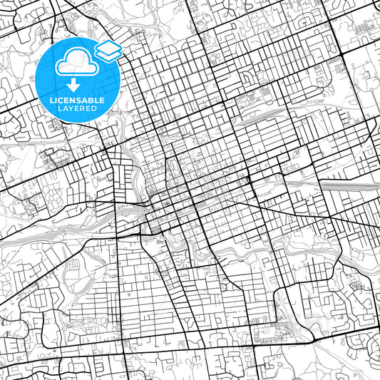 Layered PDF map of London, Ontario, Canada