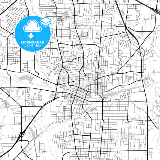 Layered PDF map of Longview, Texas, United States