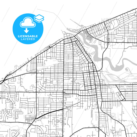 Layered PDF map of Lorain, Ohio, United States