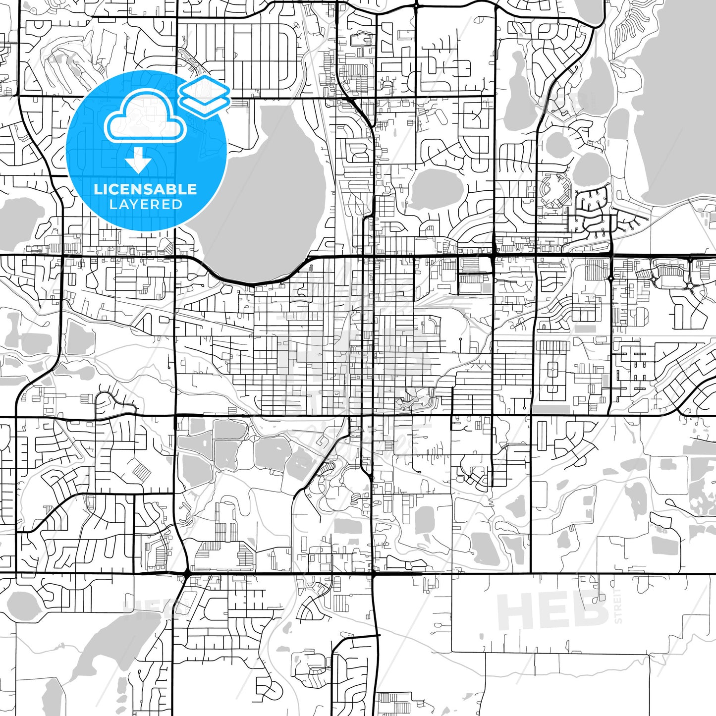 Layered PDF map of Loveland, Colorado, United States