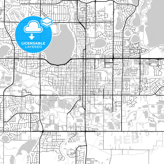 Layered PDF map of Loveland, Colorado, United States