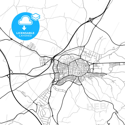 Layered PDF map of Lucena, Córdoba, Spain