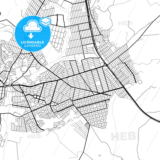 Layered PDF map of Luziania, Brazil