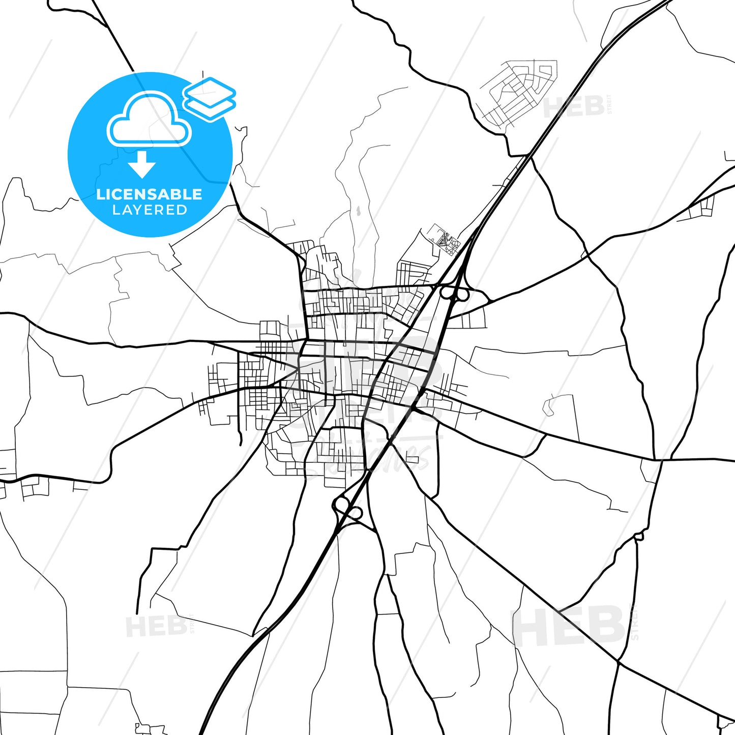 Layered PDF map of Maarat al-Numaan, Syria