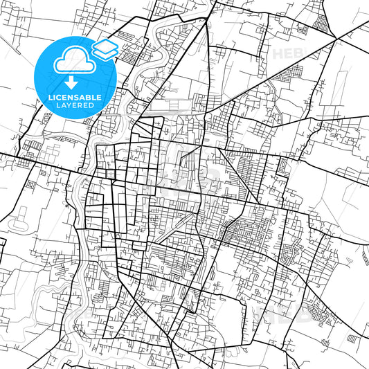 Layered PDF map of Madiun, East Java, Indonesia