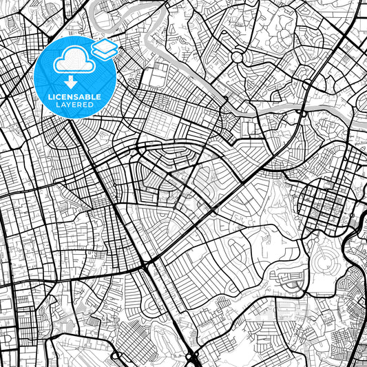 Layered PDF map of Makati, Philippines