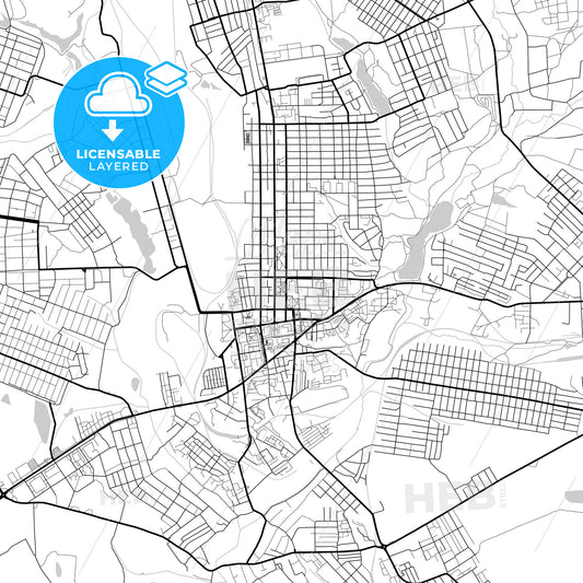 Layered PDF map of Makiivka, Donetsk Oblast, Ukraine